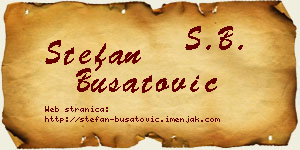 Stefan Bušatović vizit kartica